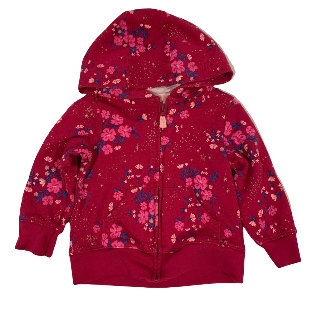 🍭3/$15 Carter’s Magenta Floral Hooded Jacket-12months